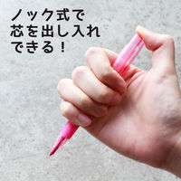 日本紐釦貿易 ノック式水性チャコペン 4.0mm芯 本体+芯(ピンク)1本入 SDY5437 1個