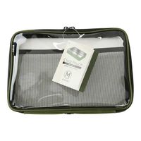 藤原産業 SK11 クリアポーチ カーキ M 180×260 96347 1セット(4個)（直送品）