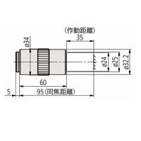 ミツトヨ 測定顕微鏡用対物レンズM PLAN APO 7.5倍 【378ー807ー3】 378-807-3 1個（直送品）