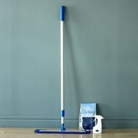 MQ・Duotex クライメートスマート プレミアムモップ3種セット 47cmブルー＆交換クロス1枚＆スプレーボトル イーオクト