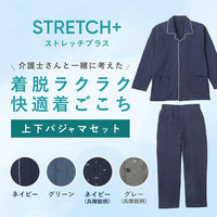 ベイシア STRETCH+ 快適パジャマ 兵隊柄 Sサイズ グレー 7000534 1枚（直送品）