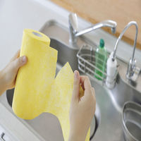 使い捨て スクラブクロス ロールタイプ 60枚入 イエロー S 1個 ストリックスデザイン