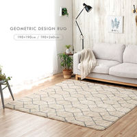 イケヒコ ポラロ 柄ラグ 2400×1900mm アイボリー 1340970142003 1枚（直送品）