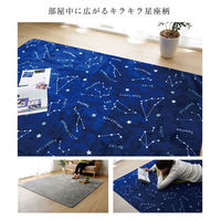 イケヒコ ミリオン 柄ラグ 2500×2000mm ネイビー 1380000001488 1枚（直送品）