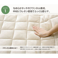 イケヒコ フラン キルトラグ 2900×1900mm アイボリー 1380000002887 1枚（直送品）