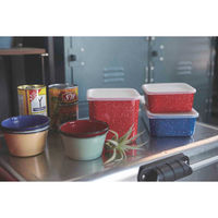 ナカジマ 保存容器 450ml Diner スクエアストッカー XS ブルー 405093 1個（直送品）