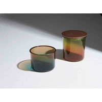 ナカジマ 保存容器 500ml GRAD ラウンドストッカー パッキン付き グリーンブラウン 405379 1個（直送品）