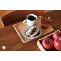 籐芸 トレー 22cm S 木のトレー 木製 ビーチ 415743 1個（直送品）