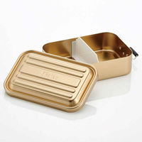 スケーター お弁当箱 アルミふわっとランチボックス 1段 850ml マットゴールド 424530 1個（直送品）