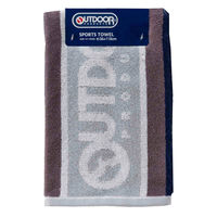 ナストーコーポレーション スポーツタオル 34×110cm アウトドア OUTDOOR ライトブルー グレー ブルー 436608 1個（直送品）
