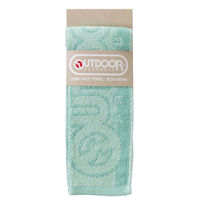 ナストーコーポレーション フェイスタオル ロング アウトドア OUTDOOR 31×90cm パステルロゴ グリーン 436627 1個（直送品）