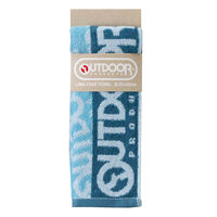 ナストーコーポレーション フェイスタオル ロング アウトドア OUTDOOR 31×90cm オーバーロゴ ライトブルー 436635 1個（直送品）