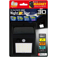 トレードワン センサーライト モーションセンサー付き照明マグネットナイトスター30灯 防犯 439740 1個（直送品）