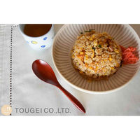 籐芸 レンゲ 16cm 木製 漆塗り 黒漆 朱漆 460218 1個（直送品）