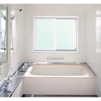 明和グラビア 浴室目隠しシート 92×90cm 目隠し シート 浴室 ライトブルー 428407 1個（直送品）