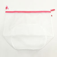 カワタキコーポレーション まるめてポイ 出し入れカンタン洗濯ネット ギンガムレッド 1個