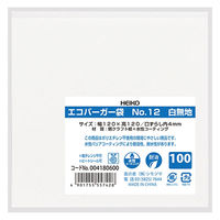 エコバーガー袋 No.12 白無地 1箱（6000枚：100枚入×60袋）