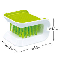 キッチンブラシ 開いてはさめる パクッとブラシ 挟んで洗える キッチン用ブラシ たわし 1個 ファイン