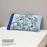 nishikawa スヌーピー のびのびタオルピローケース 75周年 ブルー XT64196637800 1枚