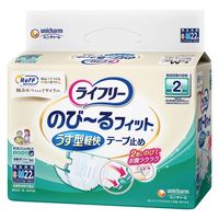 ユニ・チャーム ライフリー のびーるフィット うす型軽快テープ止め S～M ＲｅｆＦ 1箱（88枚：22枚入×4パック）