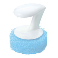 水だけで洗える シンク用スポンジ 本体＋スポンジ 水アカ・油汚れ キズつけにくい ブルー 日本製 1セット（1個×5）まめいた