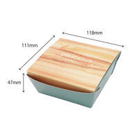 フォーシーズンズ・コウズ 弁当容器 NB 業務用ランチBOX ウッド Sサイズ 40枚入 00000-0040 1ケース(8個)（直送品）