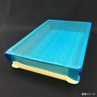 まつもと合成 食品シート ボックスフィットカバー B-2 ブルー ダブルリブ 00415464 1ケース(1000個(50個×20))（直送品）