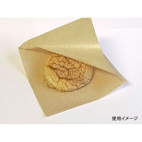 バーガー袋 未晒クラフト 200角 00432280 1ケース(4000個(200個×20))（直送品）