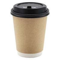 モデリーノ 紙コップ 断熱二重クラフト紙コップ12-90 00757302 1ケース(500個(25個×20))（直送品）
