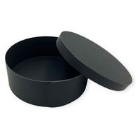 山田曲物 弁当容器 140φ×50H ブラック(ケーキ用) 00768179 1ケース(225個)（直送品）