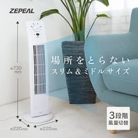 電響社 ゼピール タワーファンメカ式 FTーA1B ZFT-A1B(W) 1台