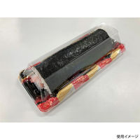 シーピー化成 刺身容器 SF鮨板15 菱紋赤本体 0277615008155 1ケース(1200個(50個×24))（直送品）