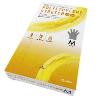 川西工業 ポリ手袋 2017 ポリエチレン手袋 ストレッチ クリア M 100枚入 1ケース(40個)（直送品）