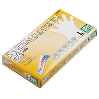 川西工業 ポリ手袋 2017 ポリエチレン手袋 ストレッチ クリア L 100枚入 1ケース(40個)（直送品）