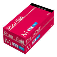 川西工業 2044 ニトリル使いきり手袋 粉付 ブルーM 100枚入 1ケース(30個)（直送品）