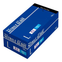 川西工業 2044 ニトリル使いきり手袋 粉付 ブルーL 100枚入 1ケース(30個)（直送品）