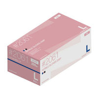 川西工業 2061 ニトリル使いきり手袋 粉無 ピンクL 250枚入 1袋（直送品）