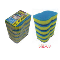 キクロン スポンジプロ 外食産業用 スポンジ 5P ブルー 600266 1ケース(12個)（直送品）