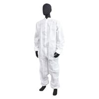 川西工業 ディスポ白衣 7024 不織布つなぎ スタンドカラータイプ 3L 1ケース(30個)（直送品）