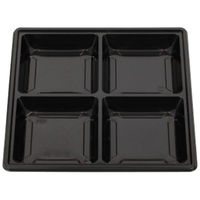 北原産業 仕出し弁当容器 85-85 樹倫 如月 黒セット BSDP-12301 1ケース(40個(20個×2))（直送品）