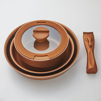 パール金属 フライパン VISIONS GOLD Coating IH対応クックウェア5pcsセット CP-8725 1ケース(4個)（直送品）