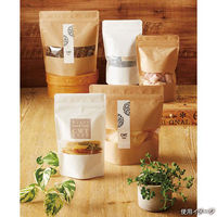 ベリーパック チャック付き袋 CWT-2 クラフト袋窓抜チャック付 白 1ケース(1600個(50個×32))（直送品）