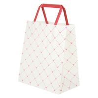 パックタケヤマ 紙手提袋 H平181 ハートキルティング レッド HZT69918 1ケース(200個(50個×4))（直送品）