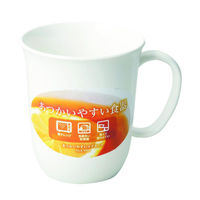 パール金属 メラミン食器 あつかいやすいマグカップ(ホワイト) K-6391 1ケース(6個)（直送品）