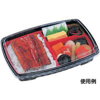 マイン お盆 M44-408 長角盆 390×273 ブラック ノンスリップ 1ケース(30個)（直送品）