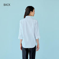 住商モンブラン ストレッチシャツ シャツ 兼用 長袖 白/グレー L SS004-01_L 1点（直送品）