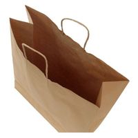 パックタケヤマ 紙手提袋 自動手提袋 HV140 未晒 無地 XZT00876 1ケース(200個(50個×4))（直送品）