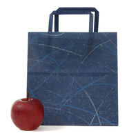 パックタケヤマ 紙手提袋 平紐手提袋 H平22 ゆうび ブルー XZT60001 1ケース(200個(50個×4))（直送品）