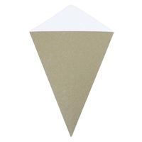 旭創業 テイクアウト容器 クラフトコーン 大 ディップコーナー付 00752574 1ケース(500個(50個×10))（直送品）