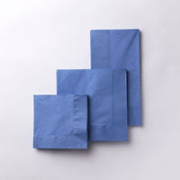 溝端紙工印刷 8ツ折ナフキン LUC-28 カラー2プライナプキン8折 ダークブルー 05 1ケース(2000個(50個×40))（直送品）